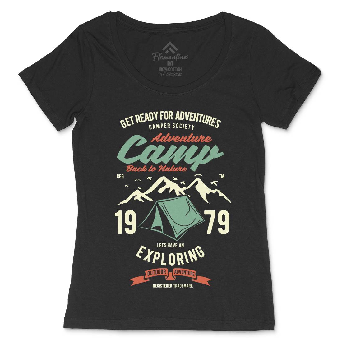Camp Adventure Womens Scoop Neck T-Shirt Nature B391