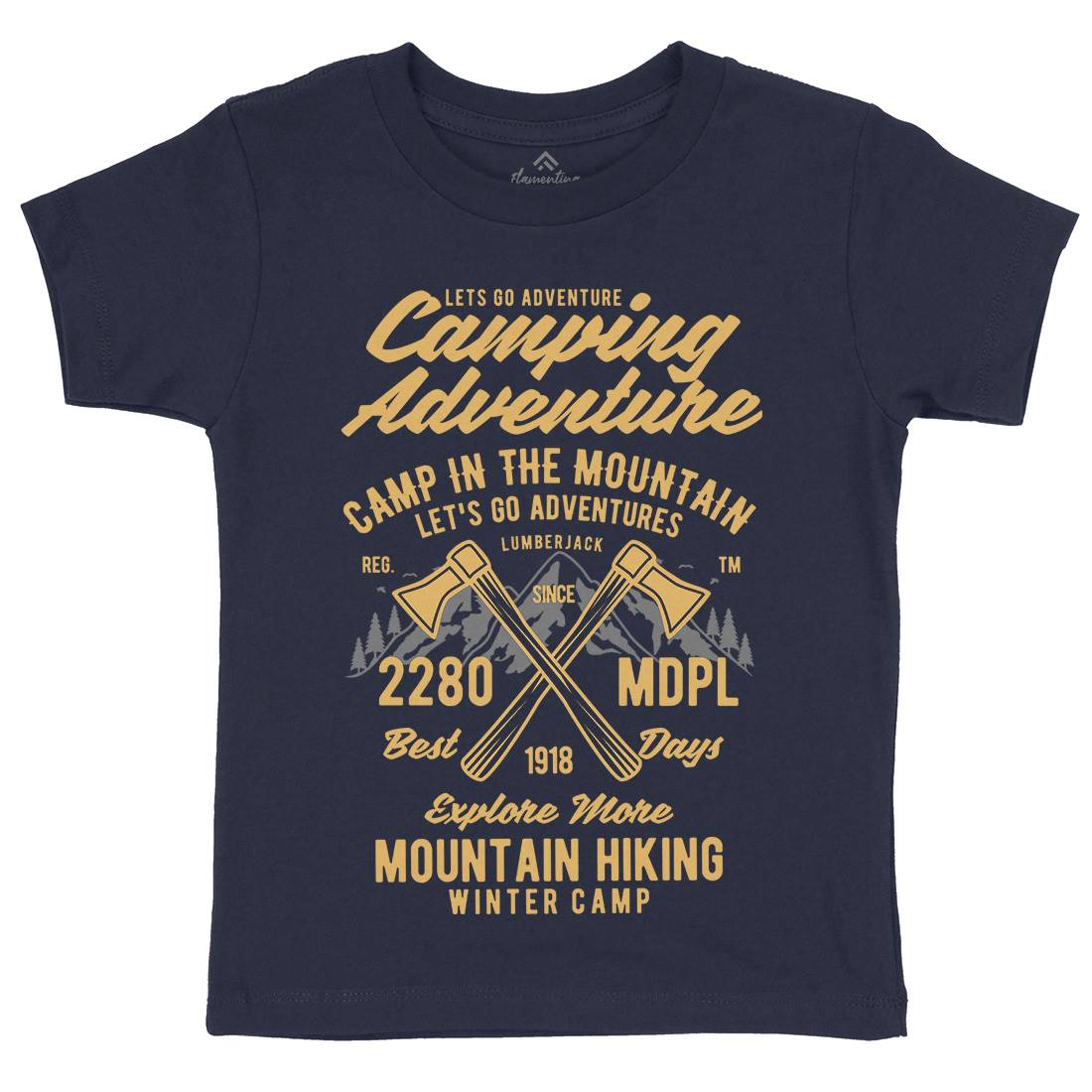 Camping Adventure Kids Crew Neck T-Shirt Nature B392