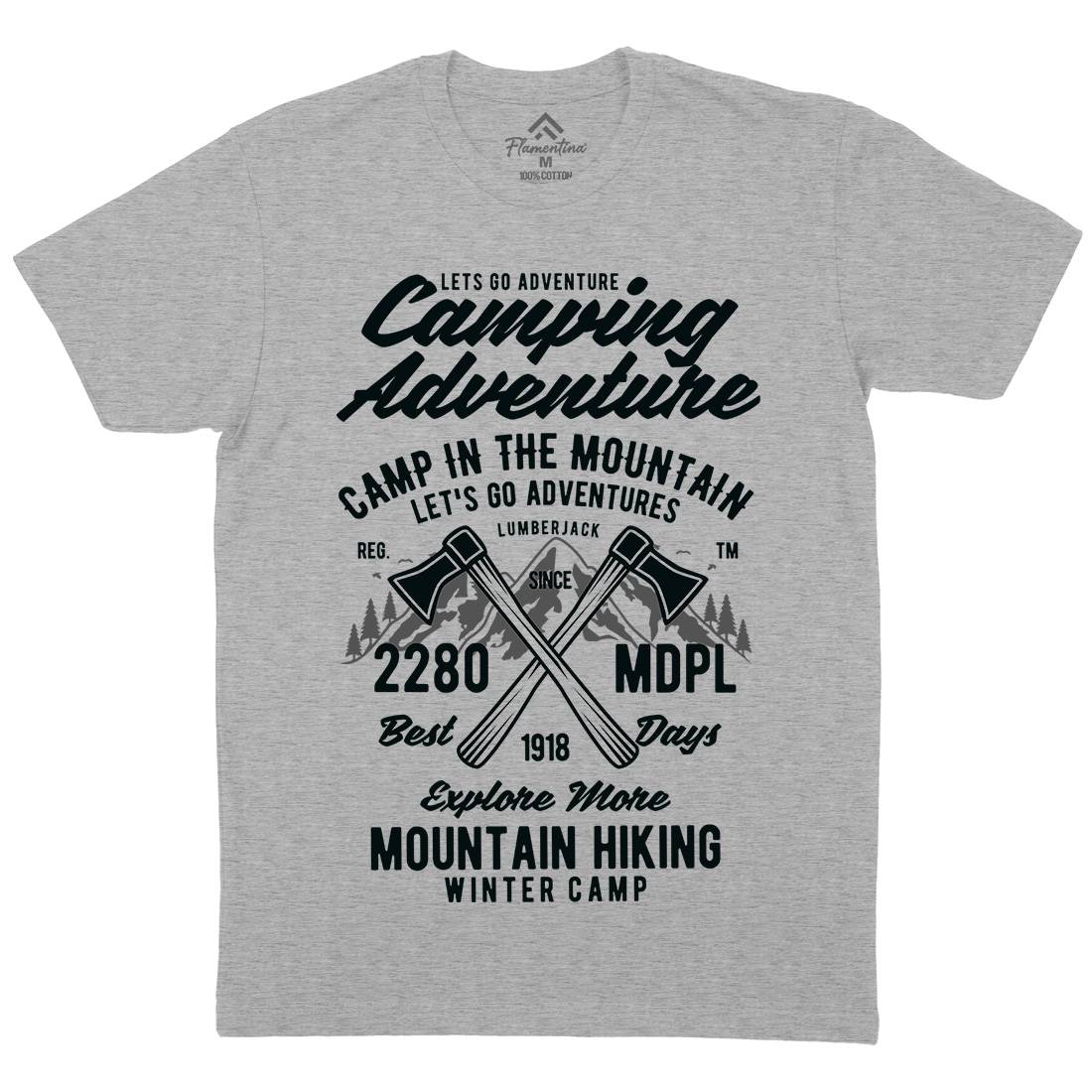 Camping Adventure Mens Crew Neck T-Shirt Nature B392