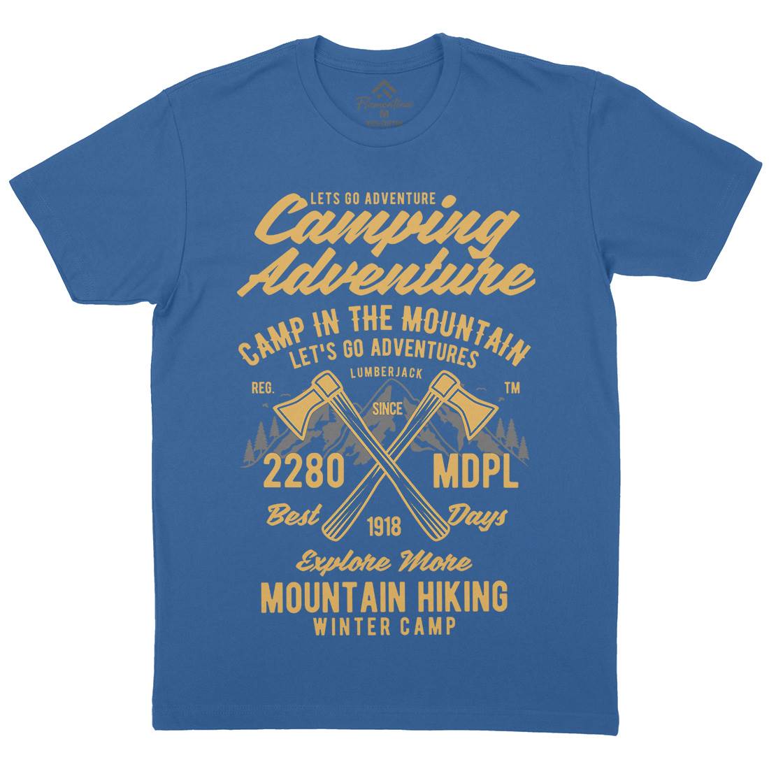 Camping Adventure Mens Crew Neck T-Shirt Nature B392
