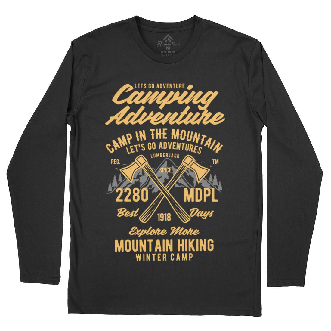 Camping Adventure Mens Long Sleeve T-Shirt Nature B392