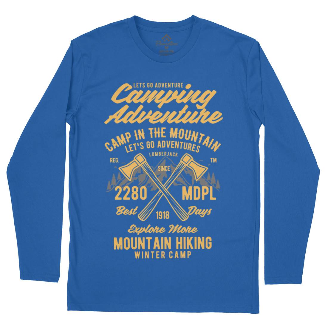 Camping Adventure Mens Long Sleeve T-Shirt Nature B392