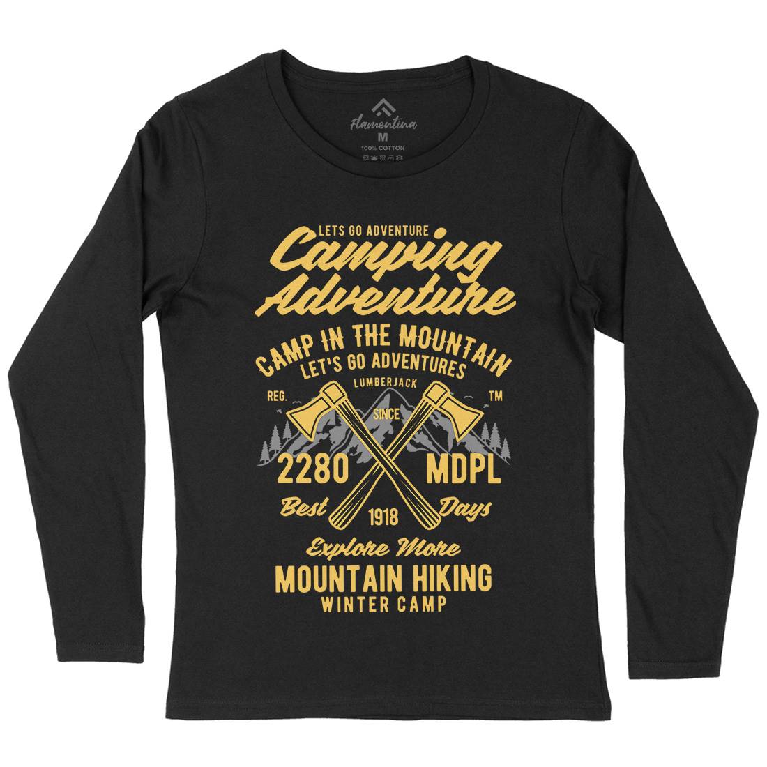 Camping Adventure Womens Long Sleeve T-Shirt Nature B392