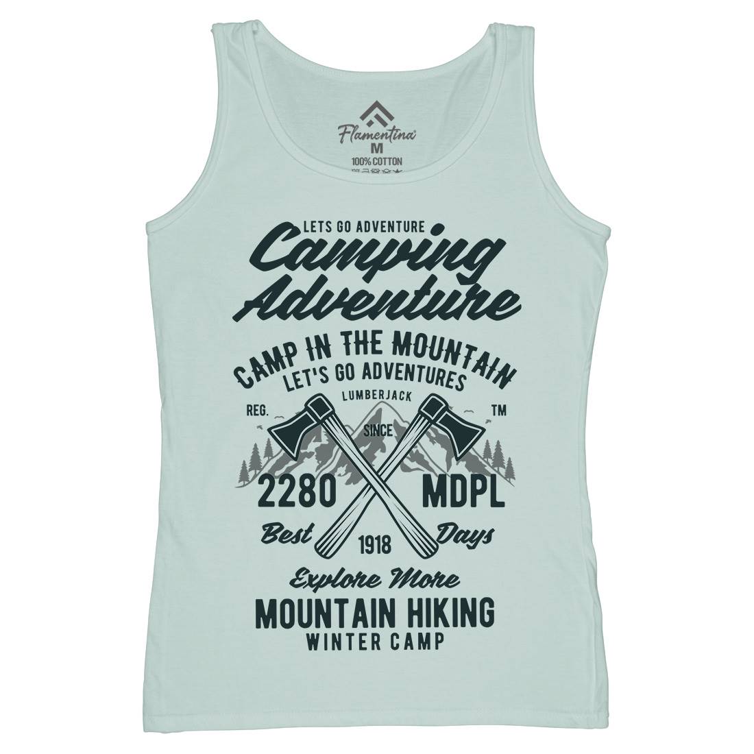 Camping Adventure Womens Organic Tank Top Vest Nature B392