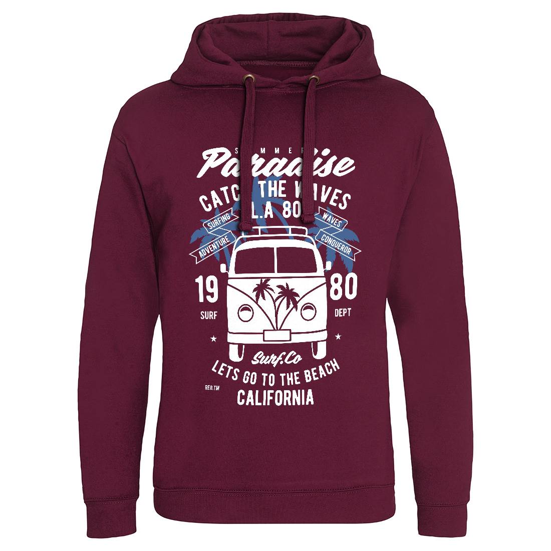 Catch The Waves Surfing Van Mens Hoodie Without Pocket Surf B393