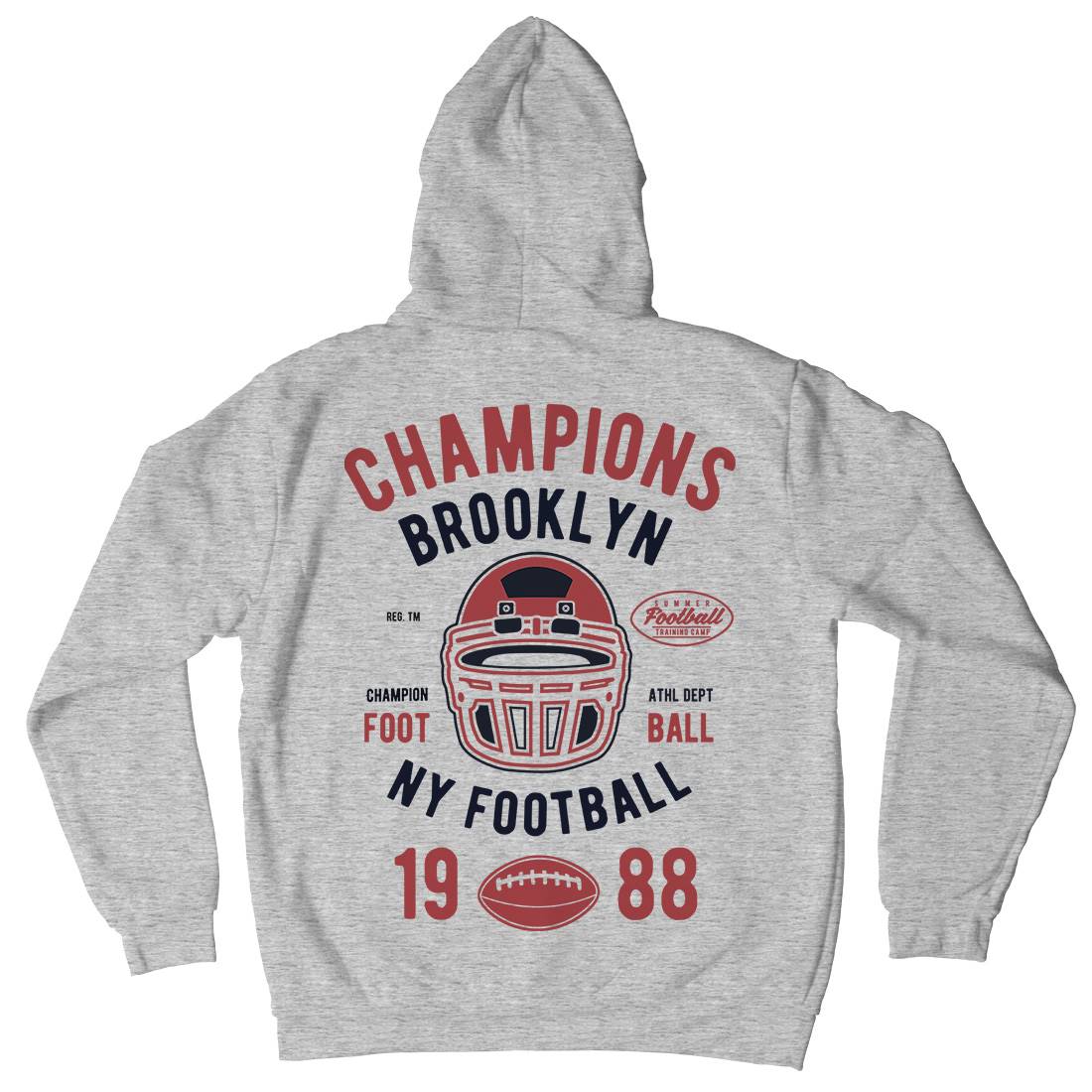 Champion Brooklyn Football Kids Crew Neck Hoodie Sport B394