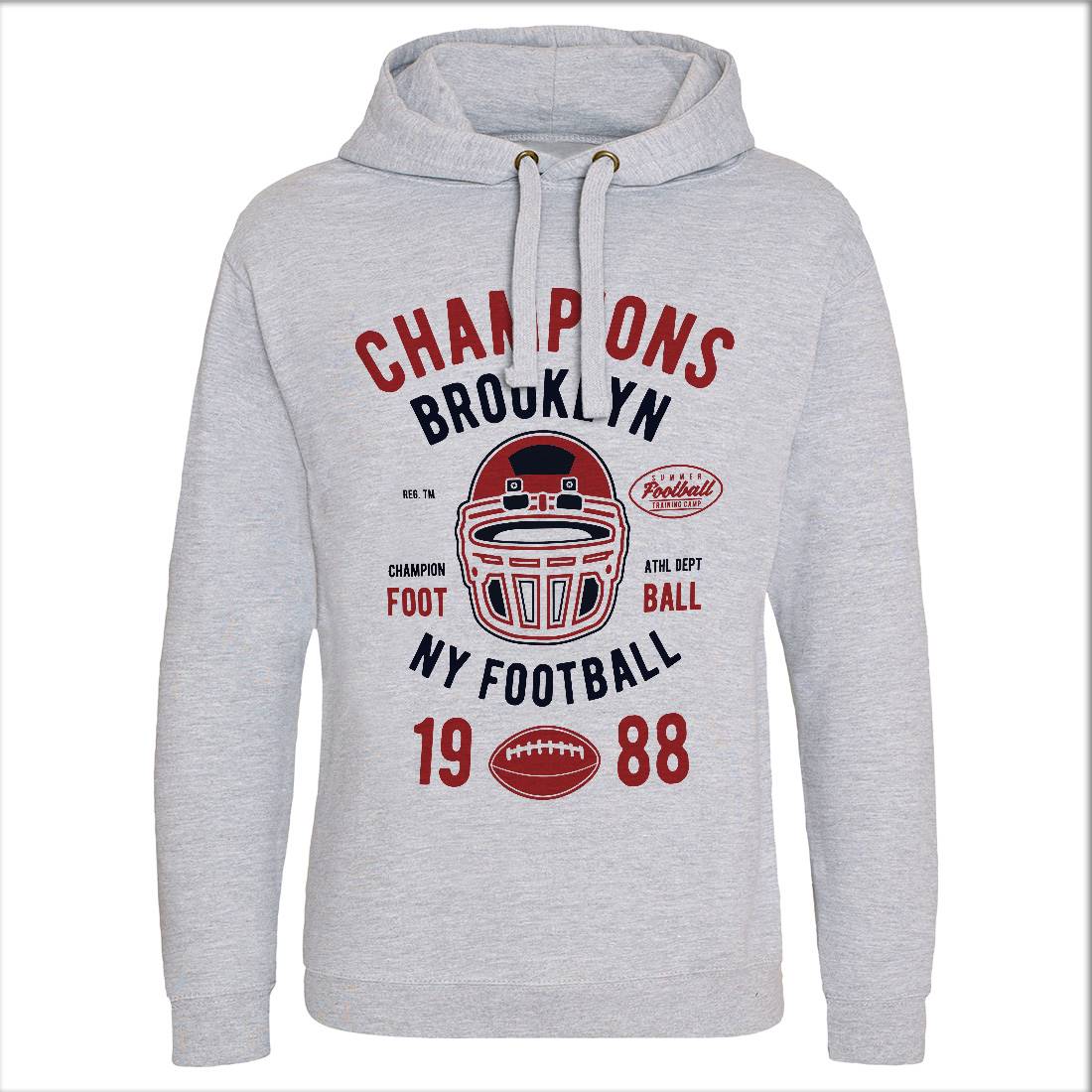 Champion Brooklyn Football Mens Hoodie Without Pocket Sport B394