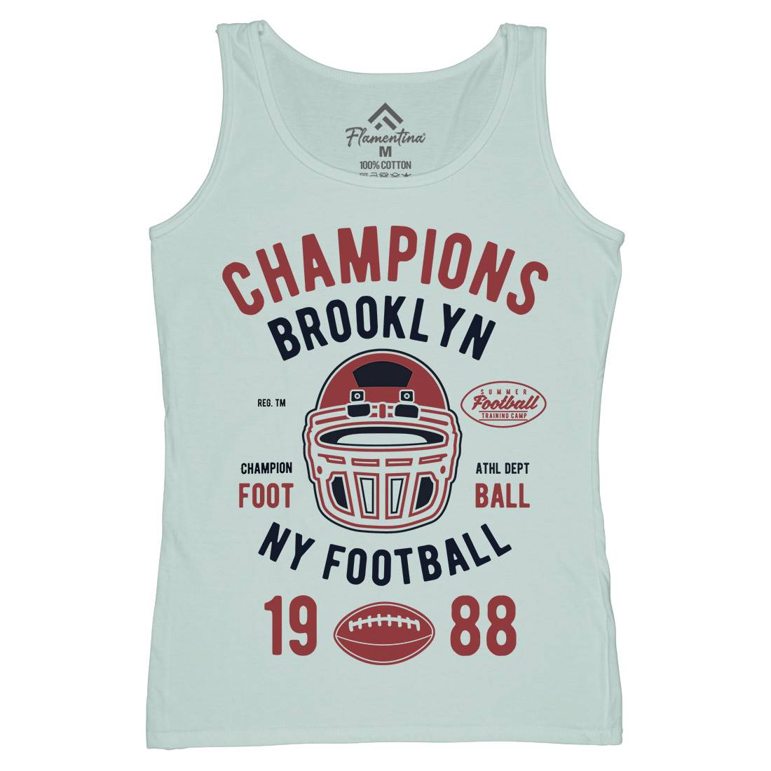 Champion Brooklyn Football Womens Organic Tank Top Vest Sport B394