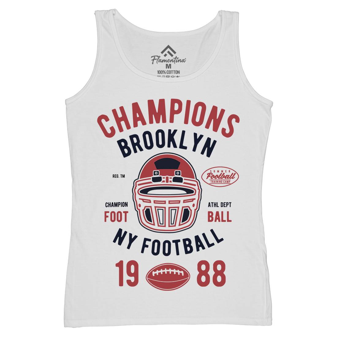 Champion Brooklyn Football Womens Organic Tank Top Vest Sport B394