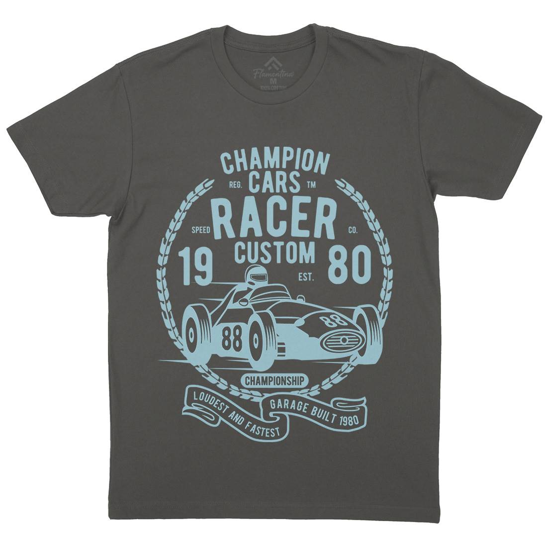 Champion Cars Racer Mens Crew Neck T-Shirt Cars B395