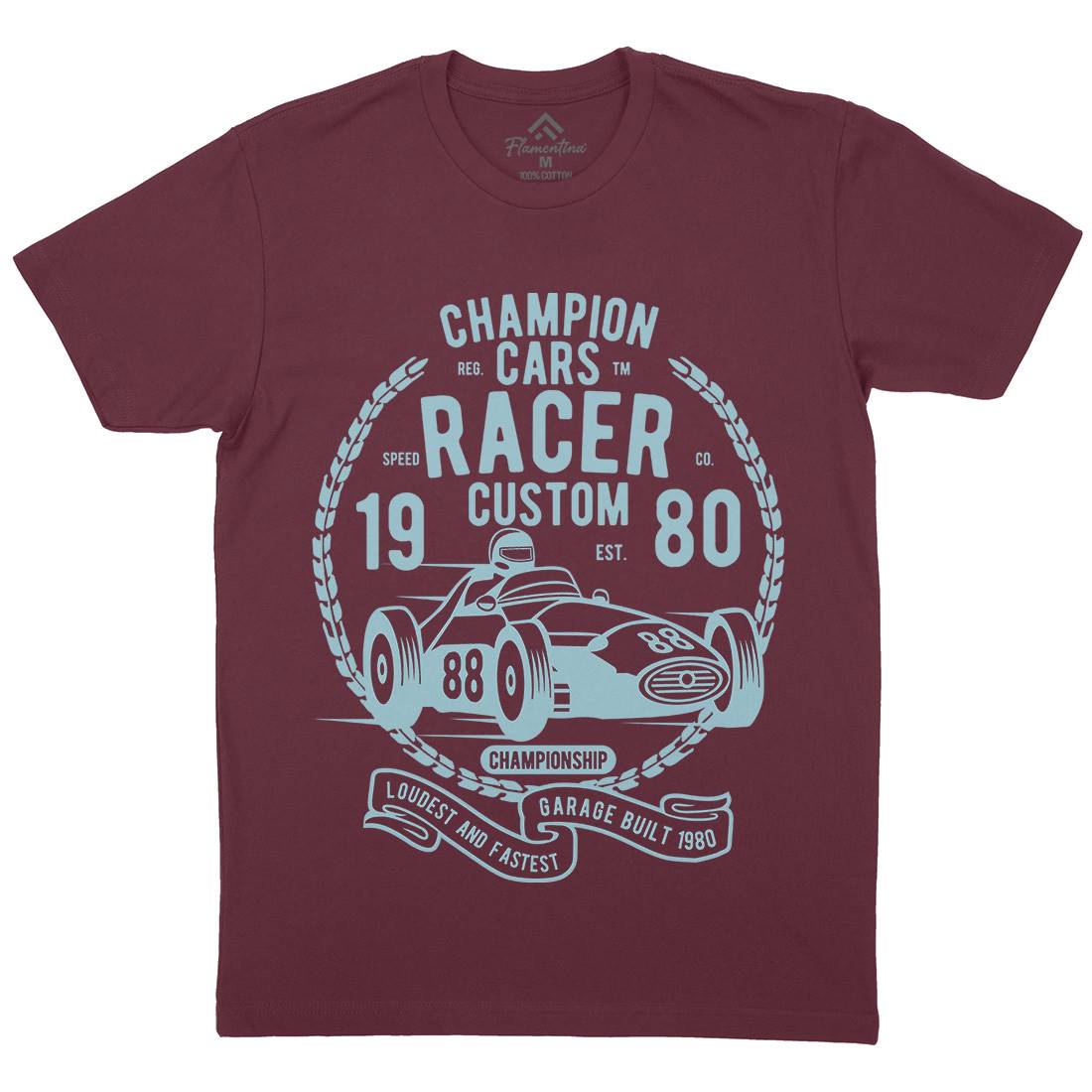 Champion Cars Racer Mens Crew Neck T-Shirt Cars B395