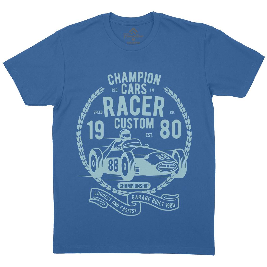Champion Cars Racer Mens Organic Crew Neck T-Shirt Cars B395