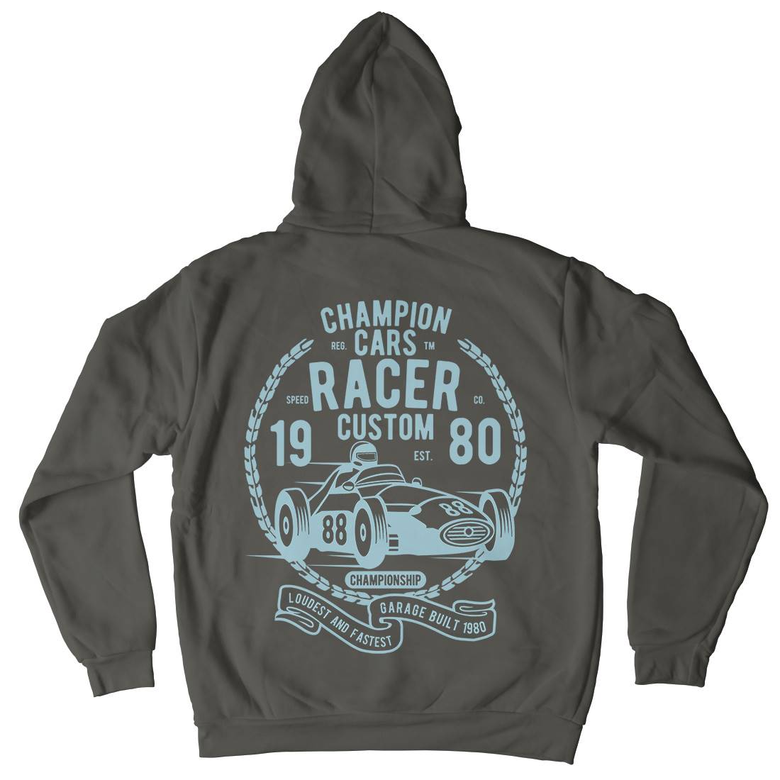Champion Cars Racer Mens Hoodie With Pocket Cars B395