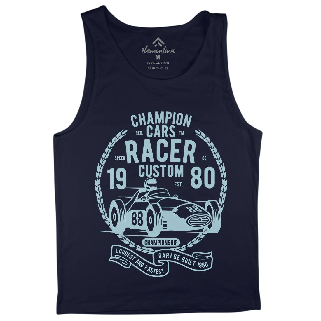 Champion Cars Racer Mens Tank Top Vest Cars B395