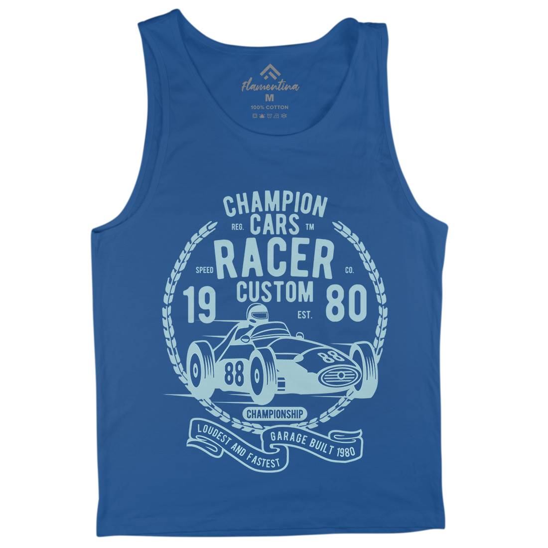 Champion Cars Racer Mens Tank Top Vest Cars B395