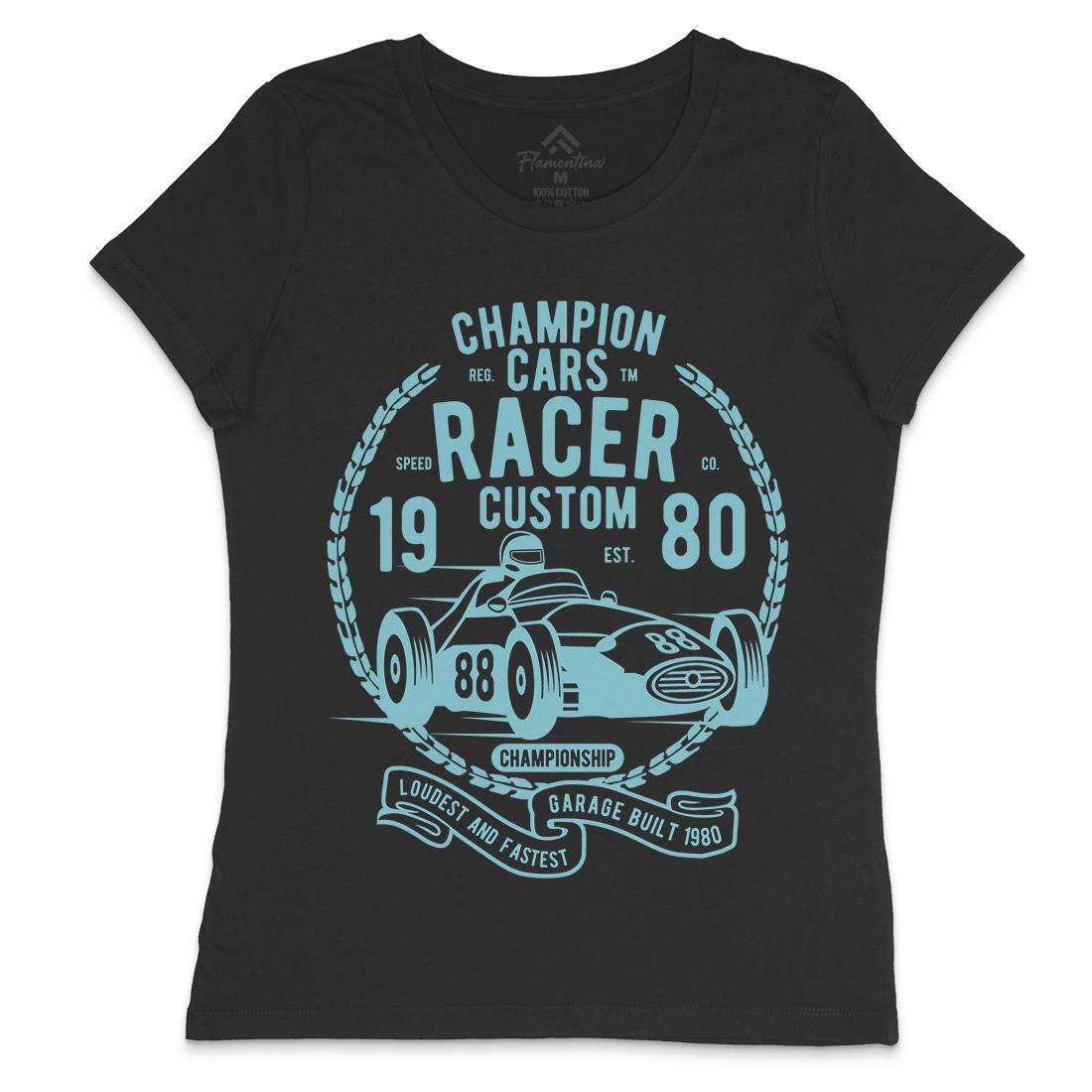 Champion Cars Racer Womens Crew Neck T-Shirt Cars B395