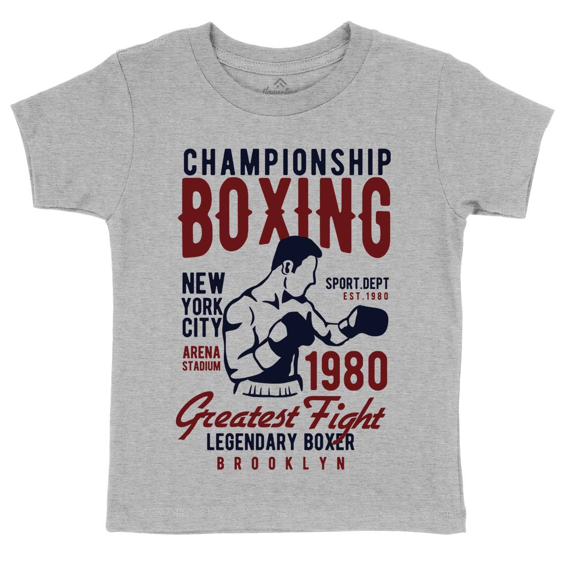 Championship Boxing Kids Organic Crew Neck T-Shirt Sport B396