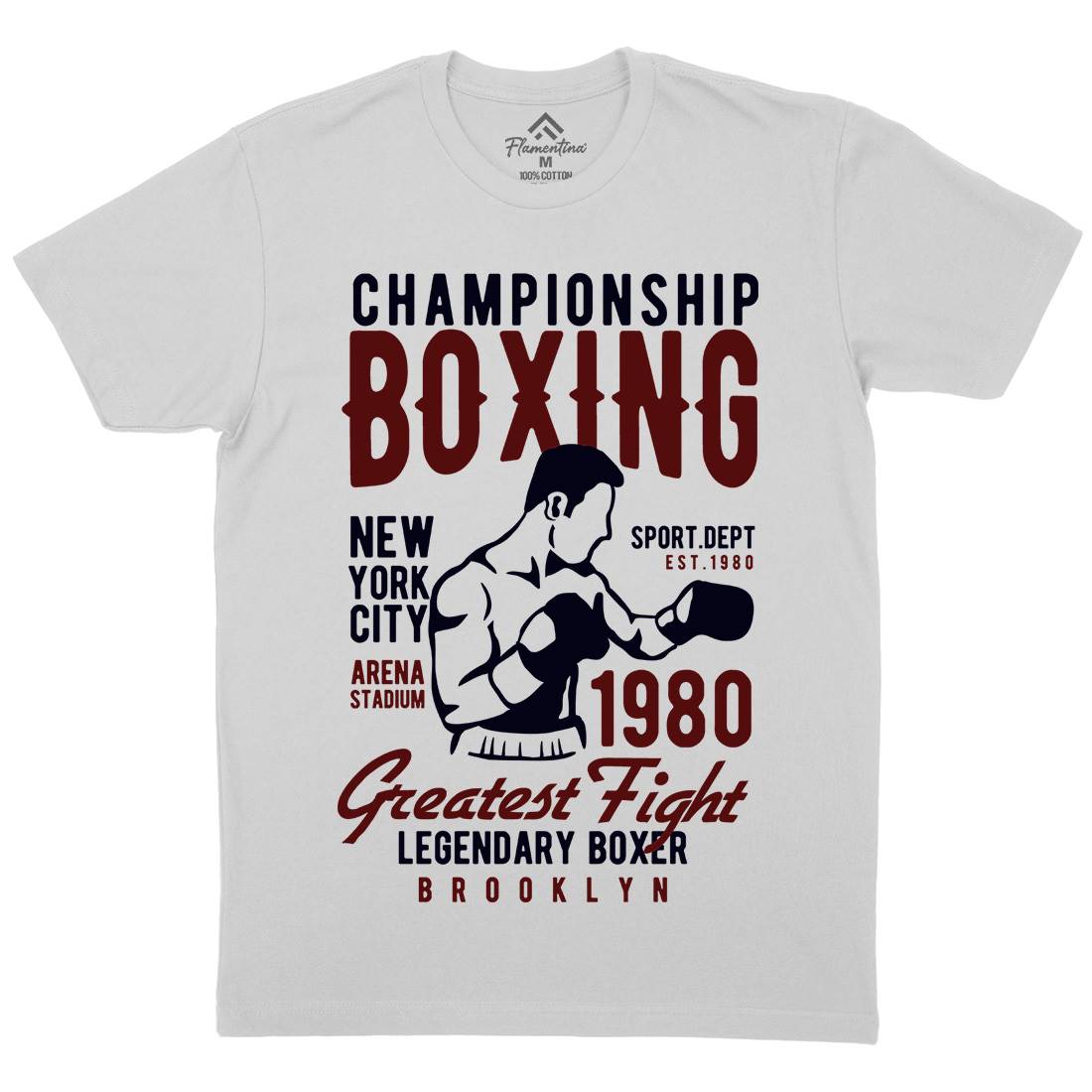 Championship Boxing Mens Crew Neck T-Shirt Sport B396