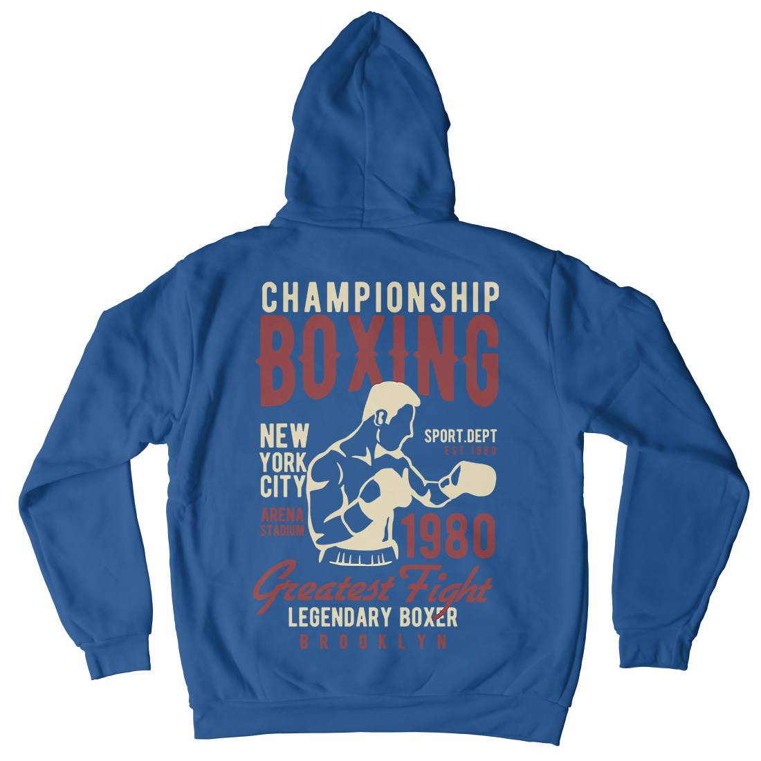 Championship Boxing Mens Hoodie With Pocket Sport B396