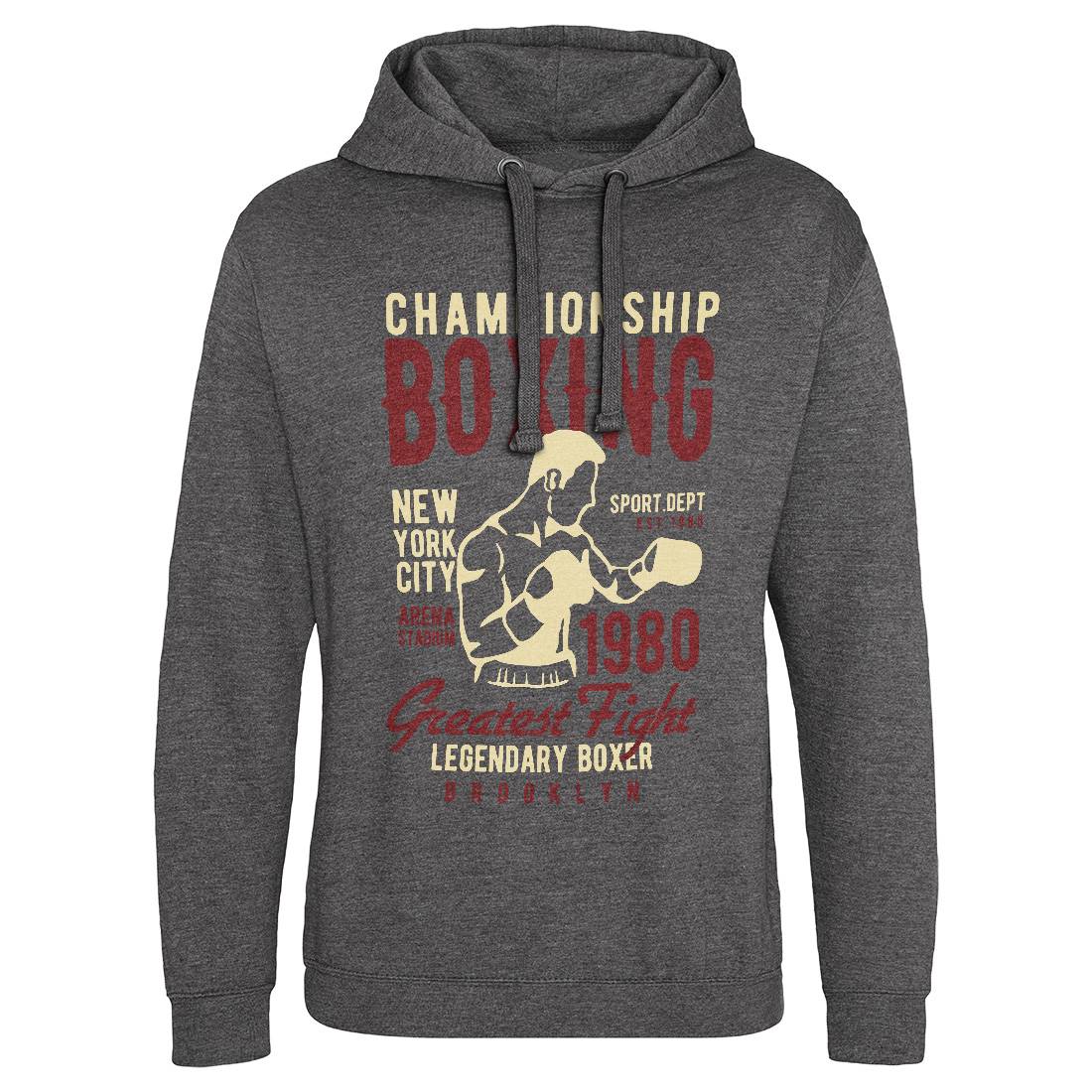 Championship Boxing Mens Hoodie Without Pocket Sport B396