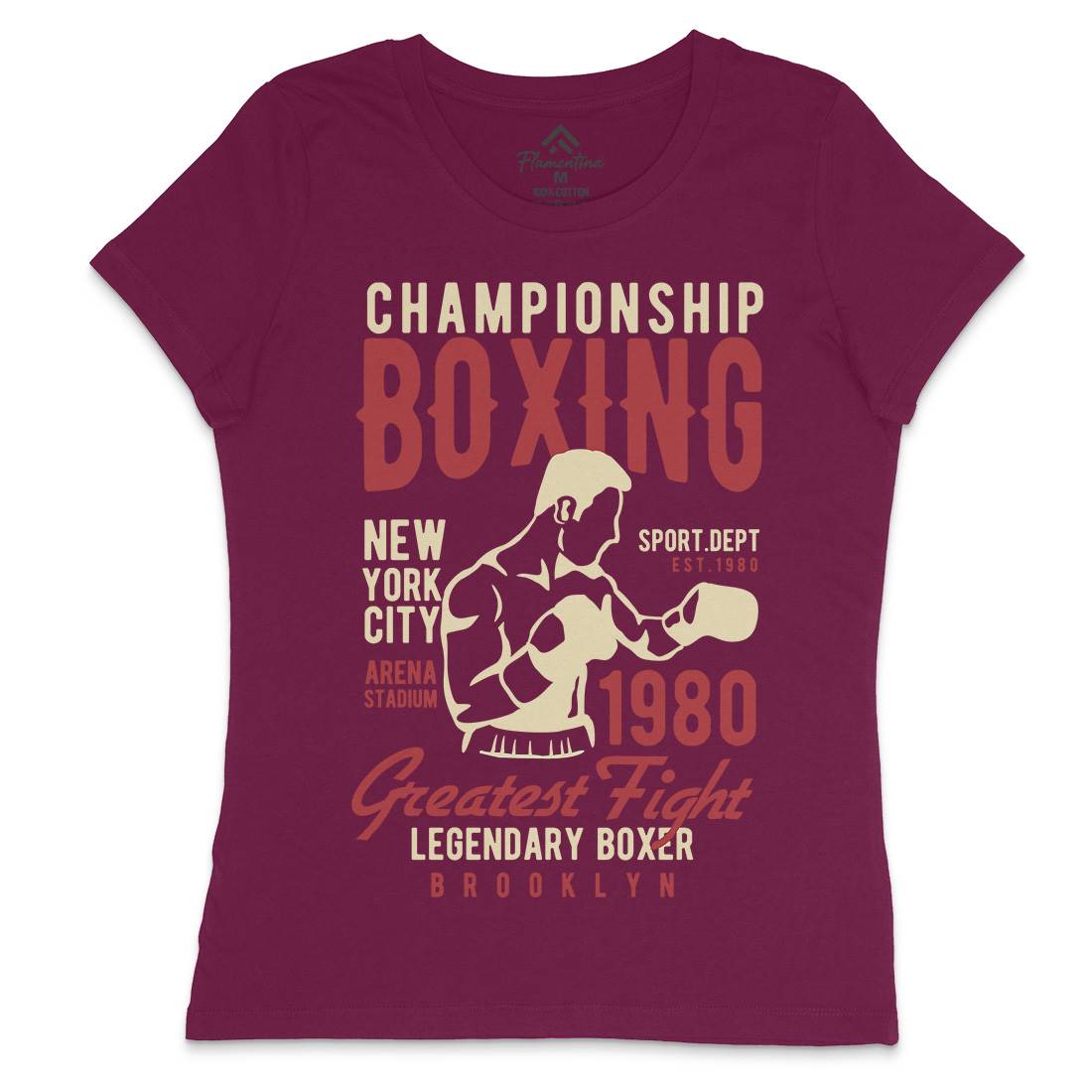 Championship Boxing Womens Crew Neck T-Shirt Sport B396