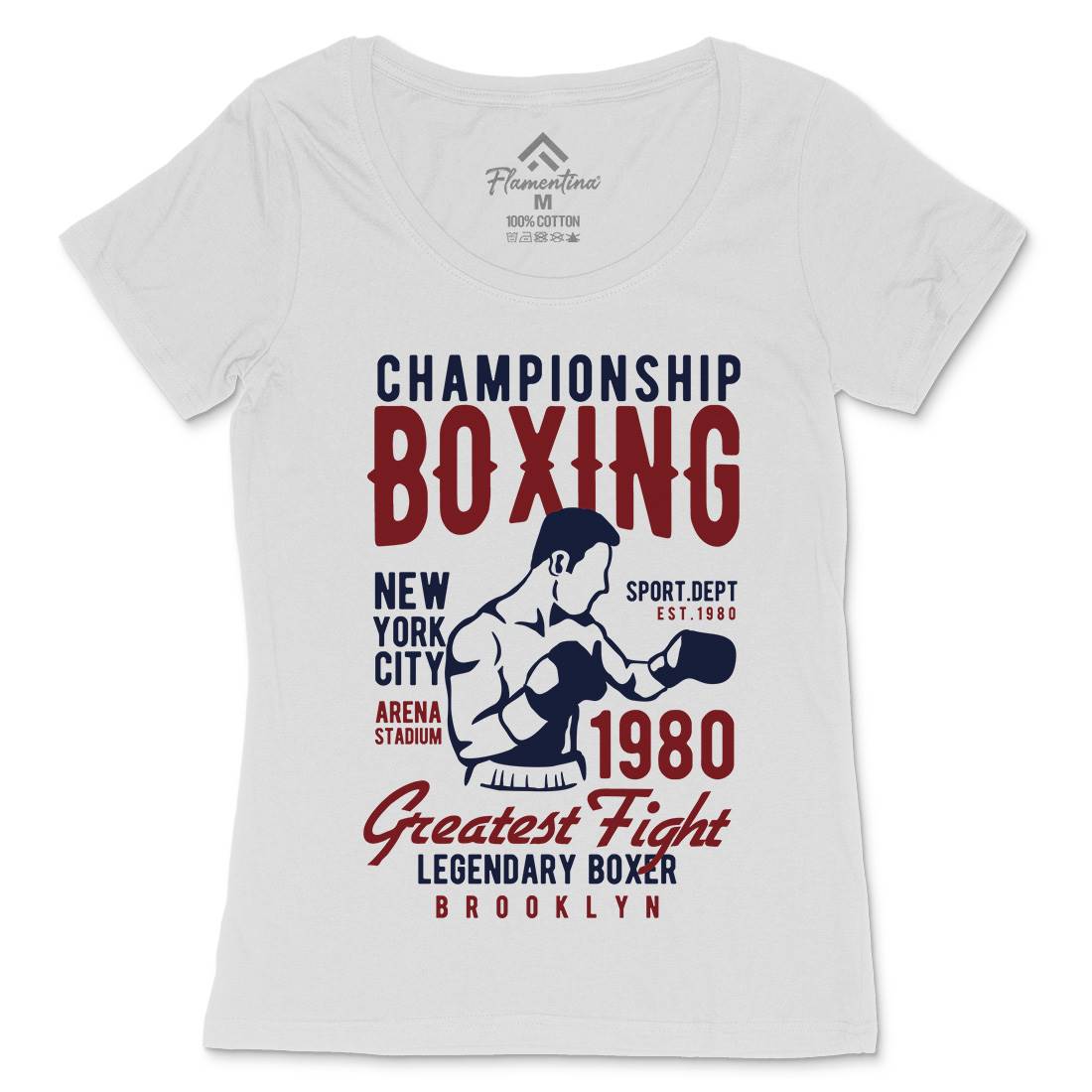 Championship Boxing Womens Scoop Neck T-Shirt Sport B396