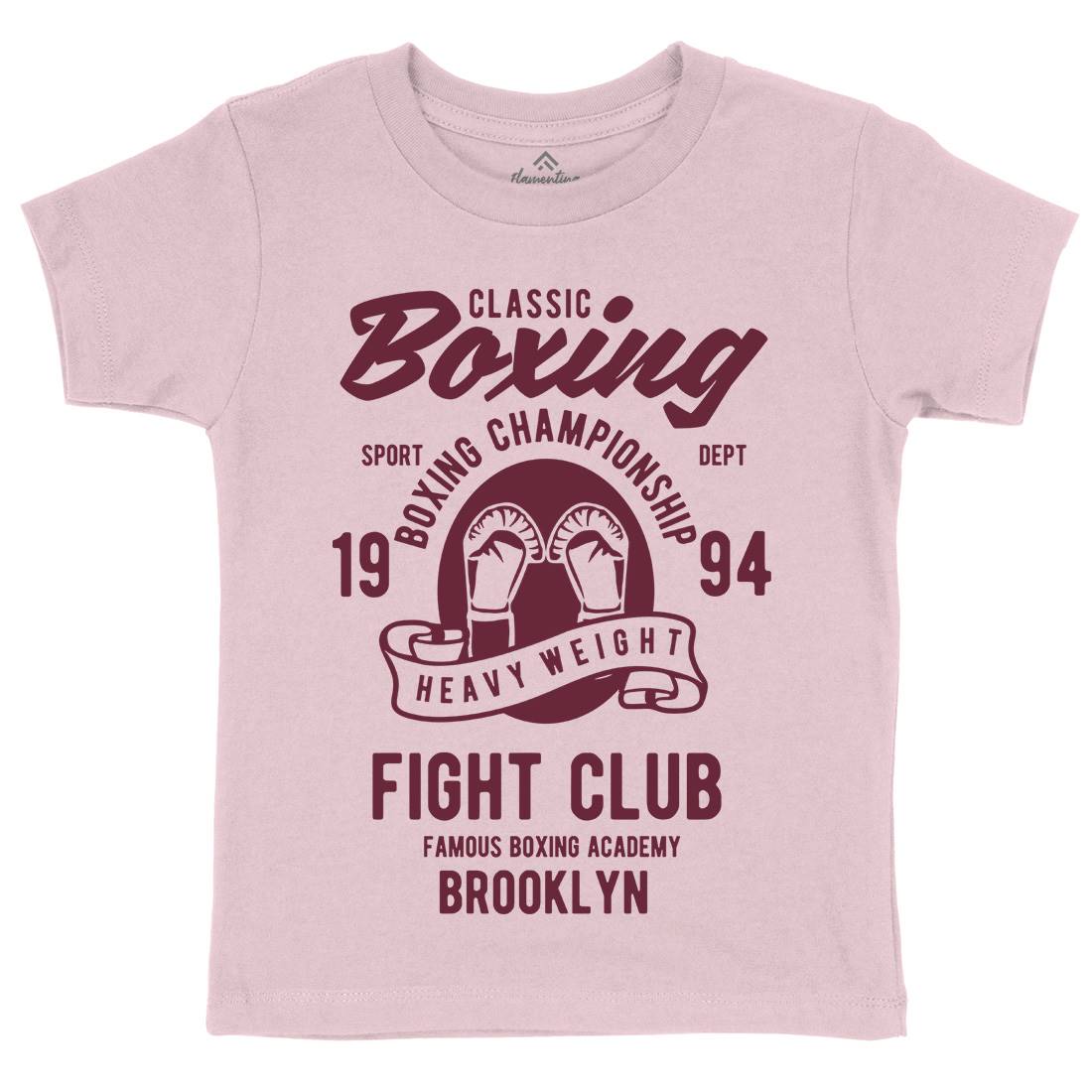 Classic Boxing Kids Organic Crew Neck T-Shirt Sport B397