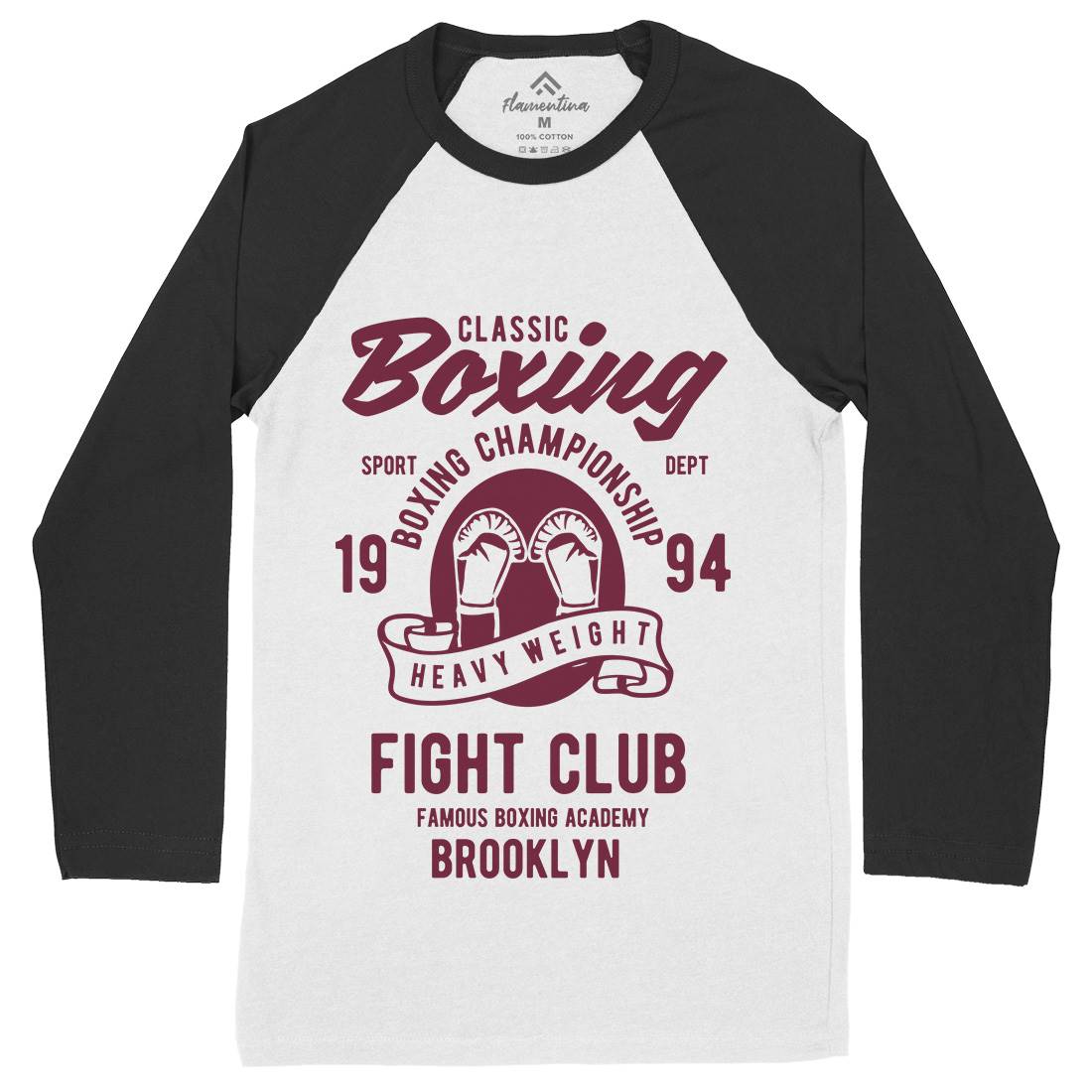 Classic Boxing Mens Long Sleeve Baseball T-Shirt Sport B397
