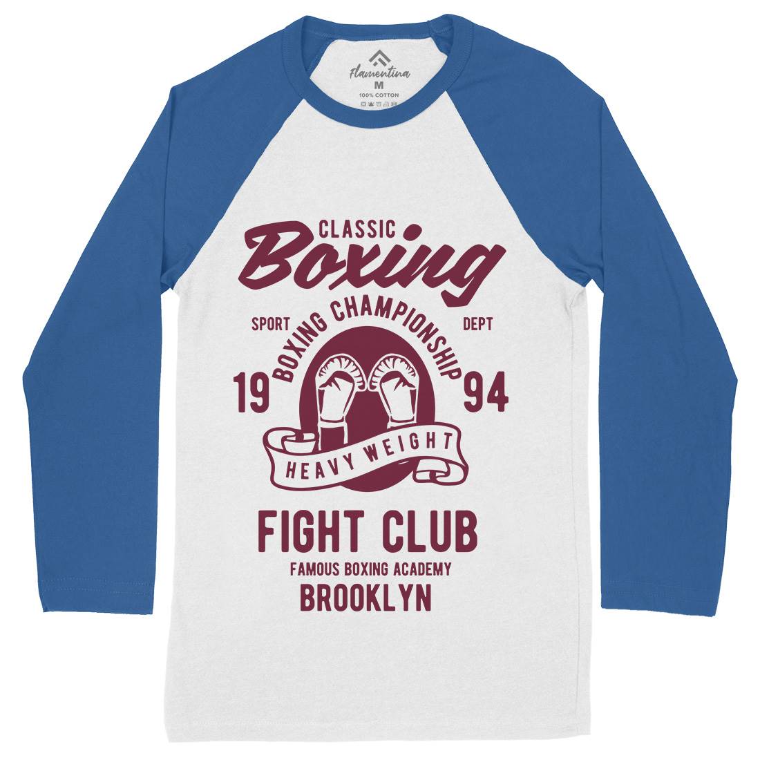 Classic Boxing Mens Long Sleeve Baseball T-Shirt Sport B397