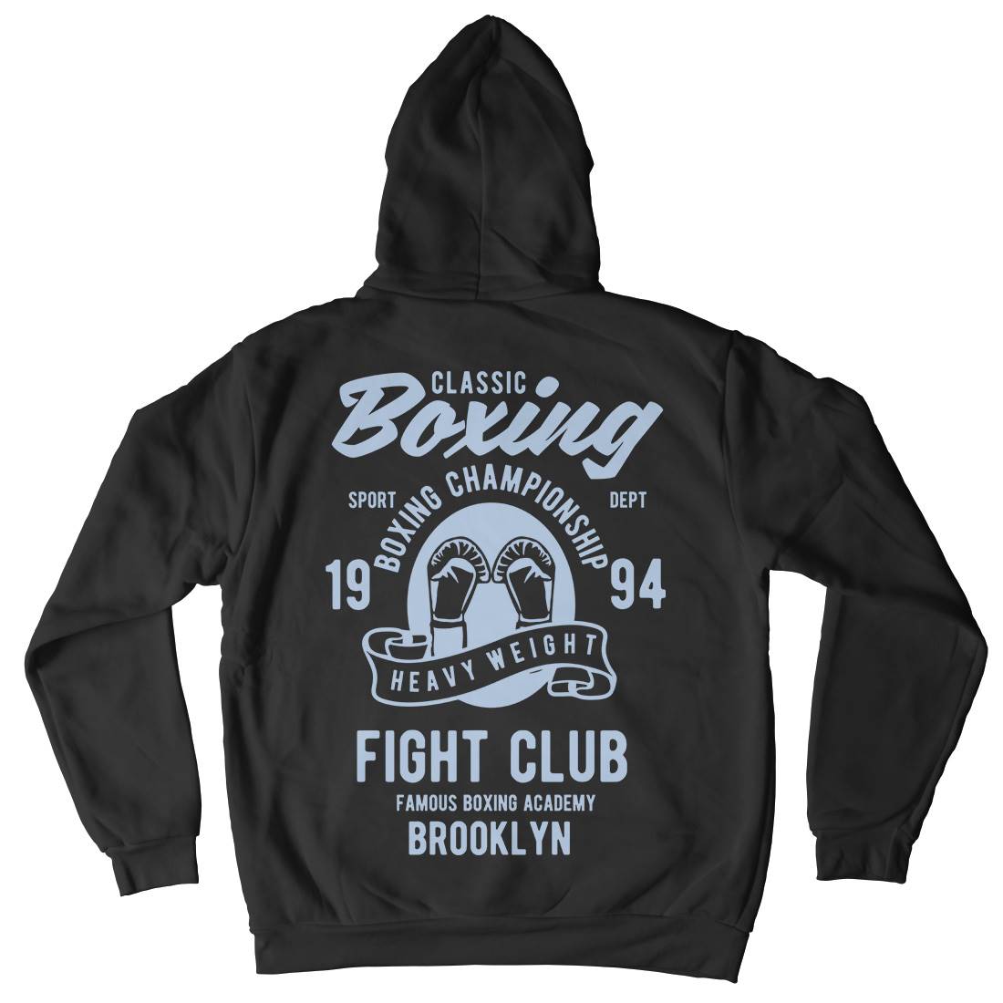 Classic Boxing Mens Hoodie With Pocket Sport B397