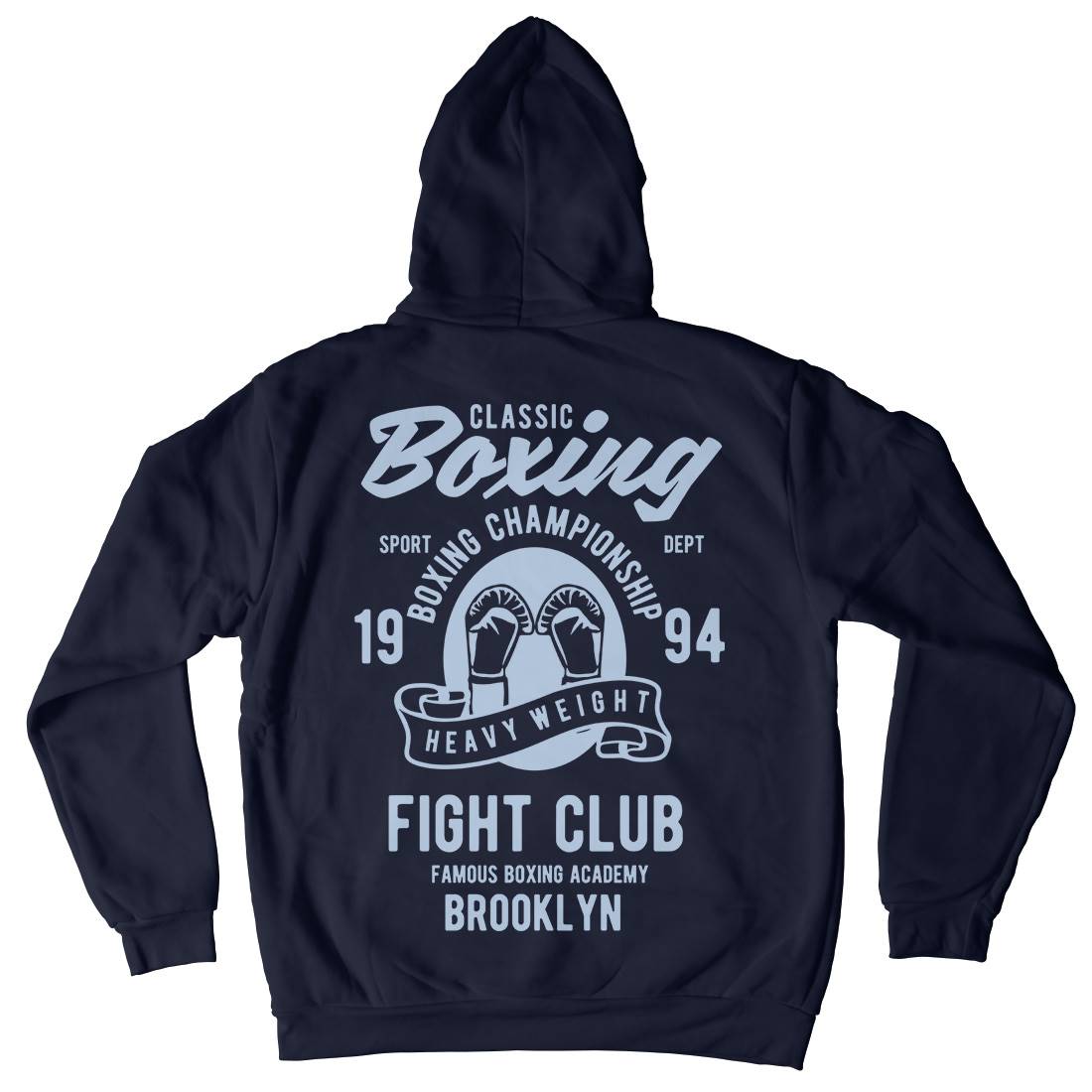 Classic Boxing Mens Hoodie With Pocket Sport B397