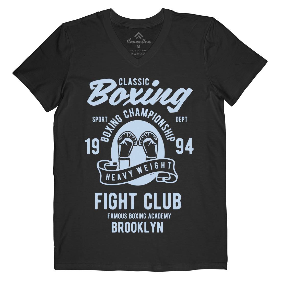 Classic Boxing Mens V-Neck T-Shirt Sport B397