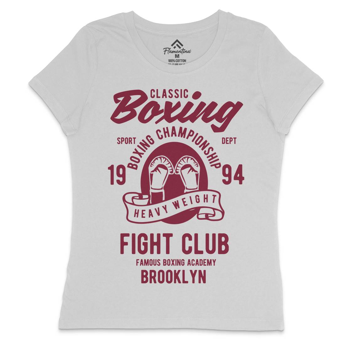 Classic Boxing Womens Crew Neck T-Shirt Sport B397
