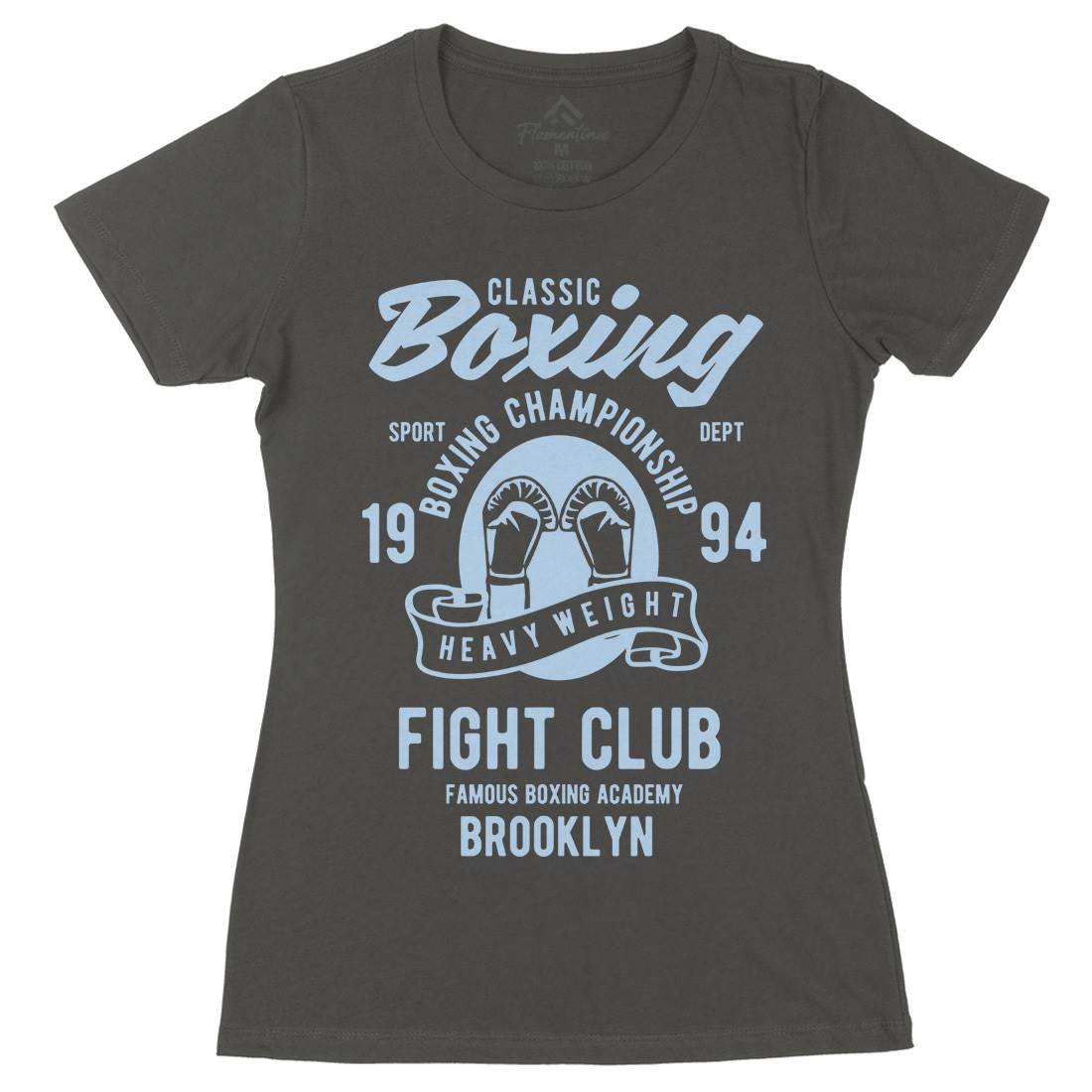 Classic Boxing Womens Organic Crew Neck T-Shirt Sport B397