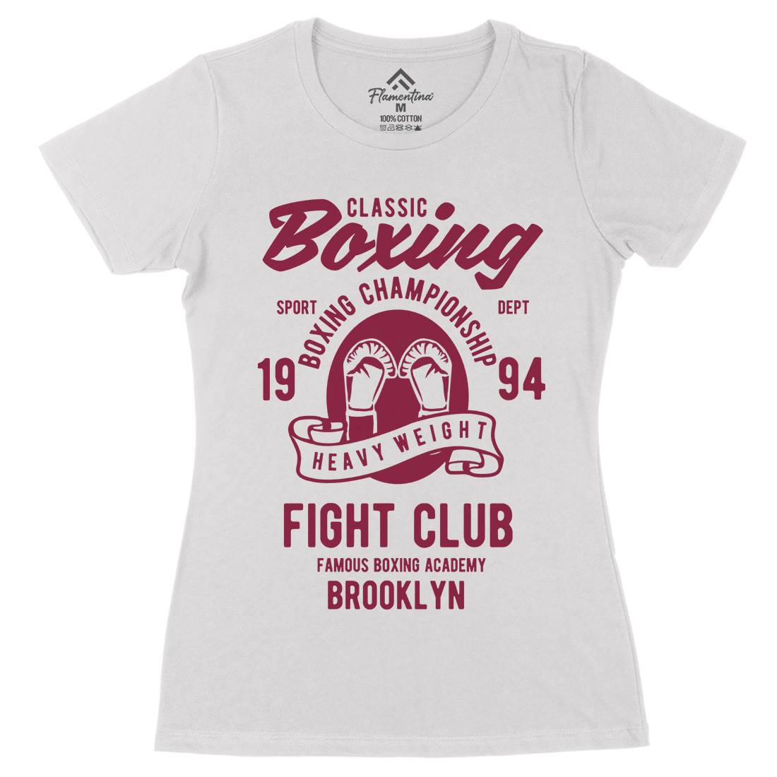 Classic Boxing Womens Organic Crew Neck T-Shirt Sport B397