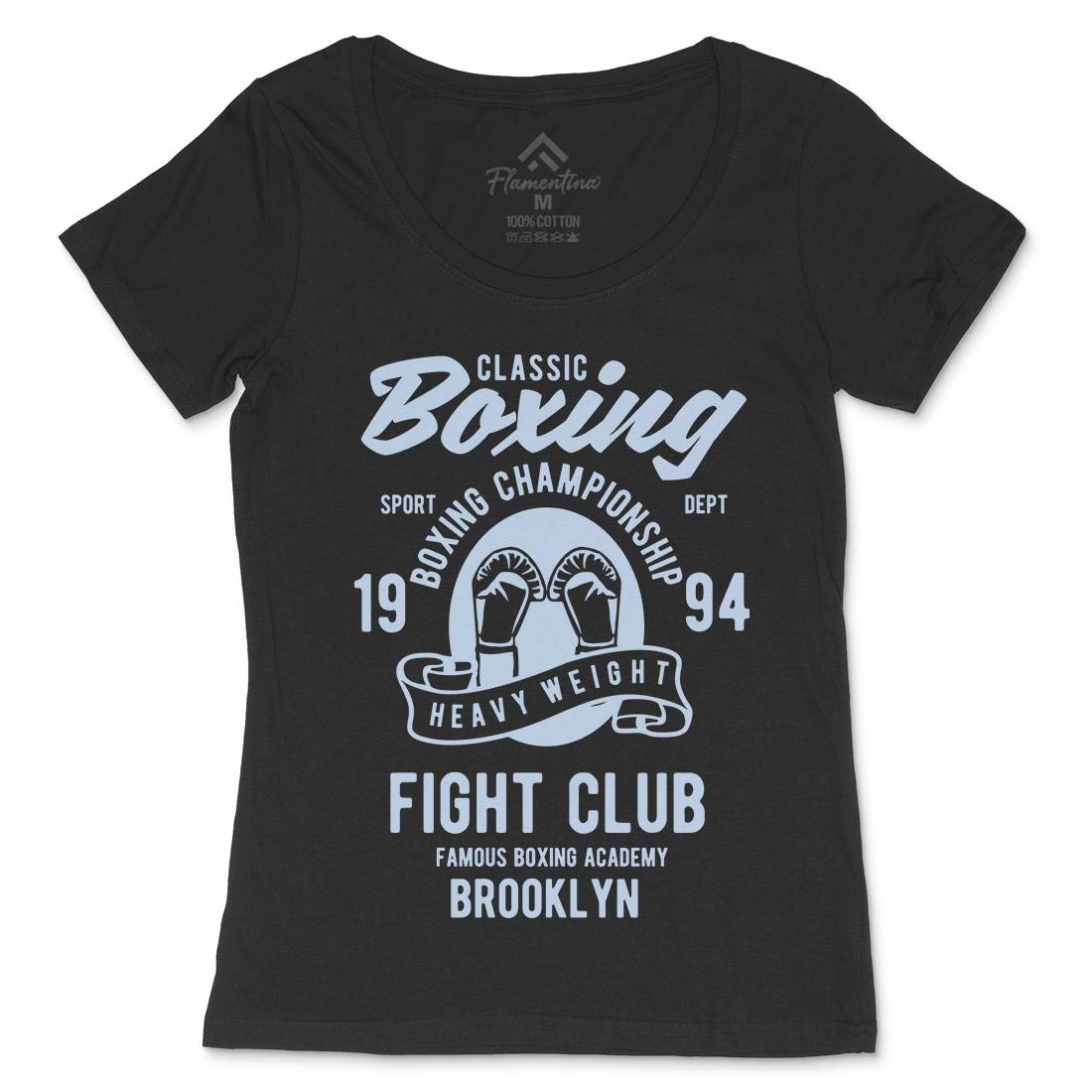Classic Boxing Womens Scoop Neck T-Shirt Sport B397