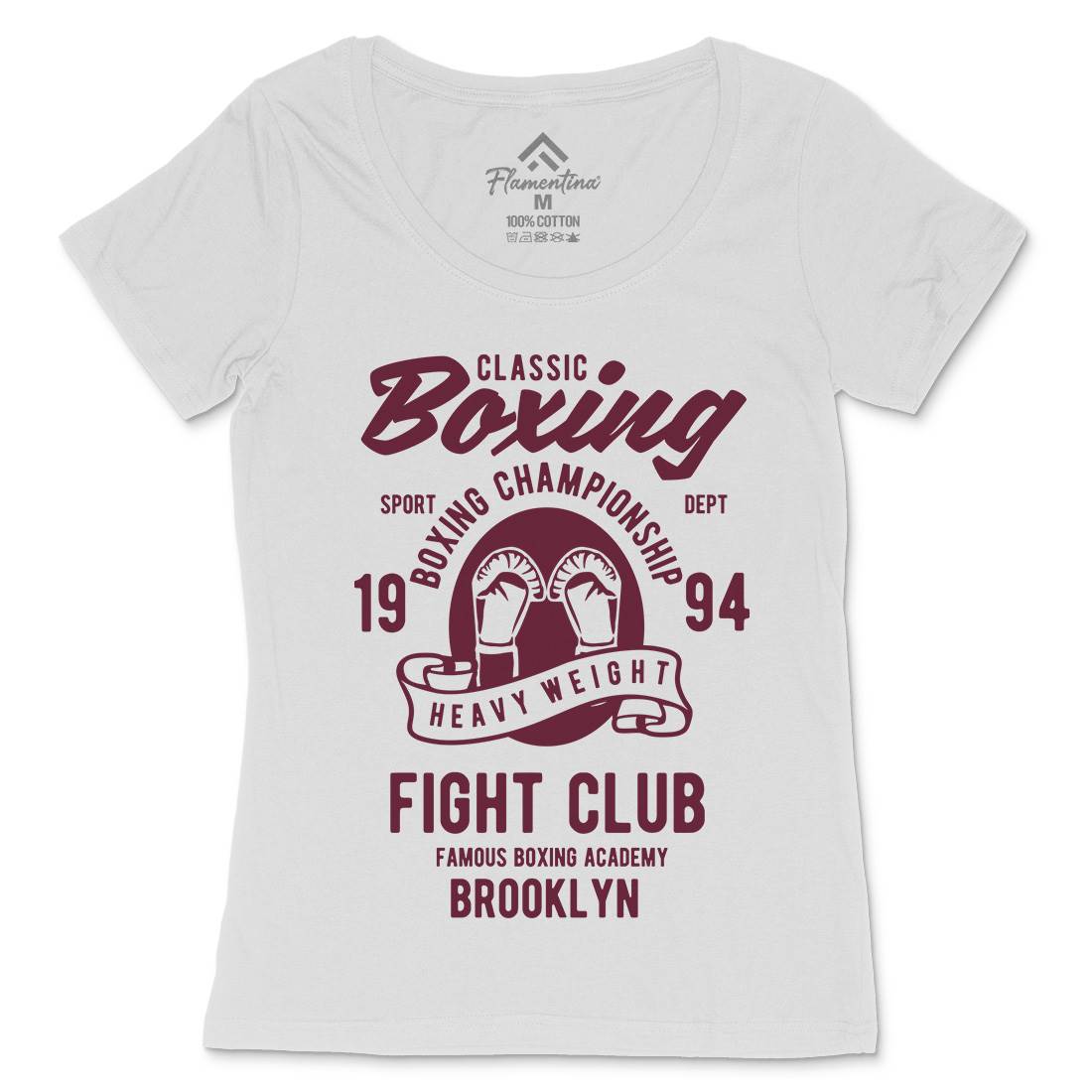 Classic Boxing Womens Scoop Neck T-Shirt Sport B397