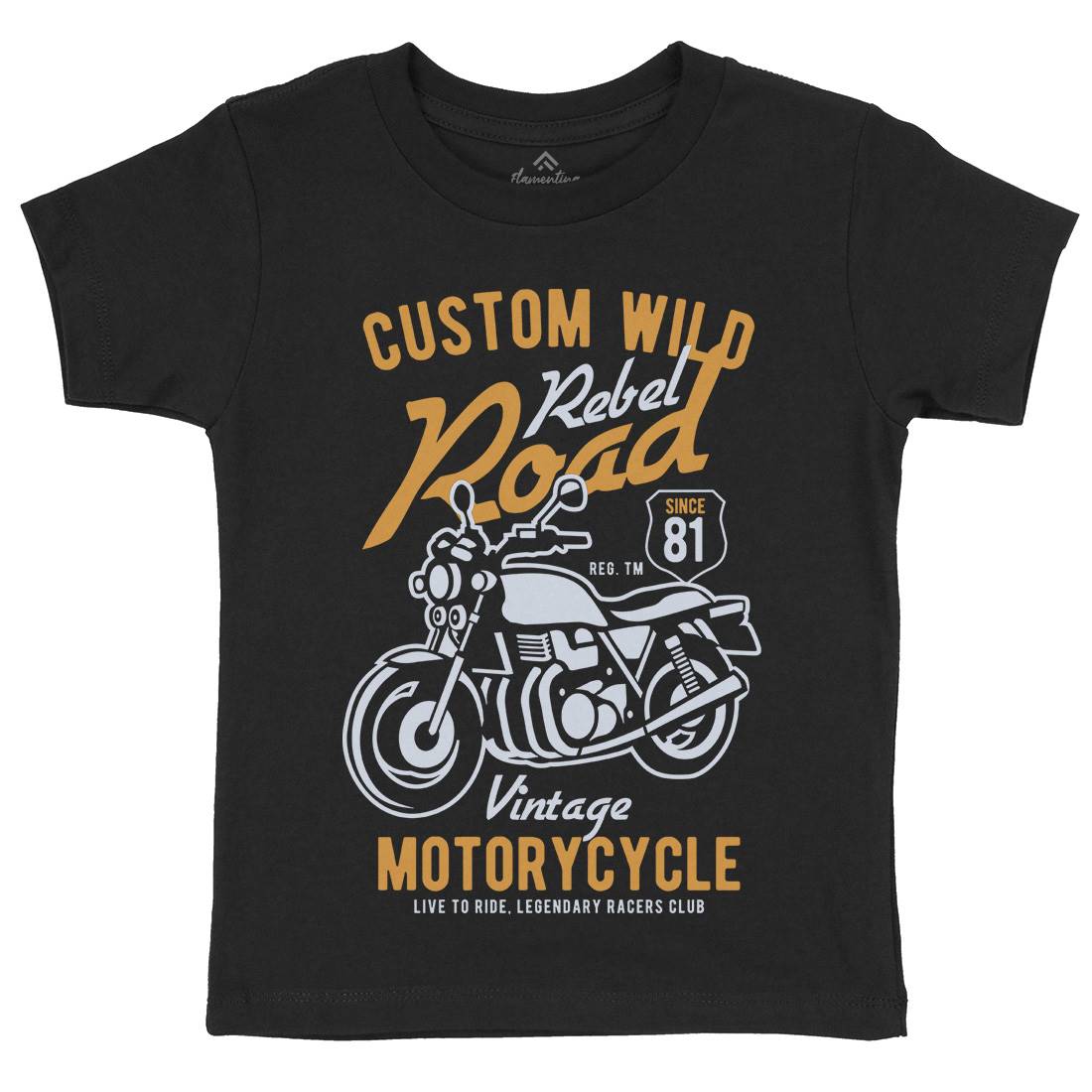 Custom Wild Kids Crew Neck T-Shirt Motorcycles B399