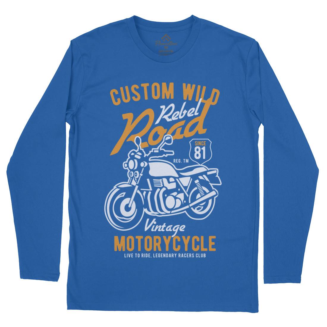 Custom Wild Mens Long Sleeve T-Shirt Motorcycles B399