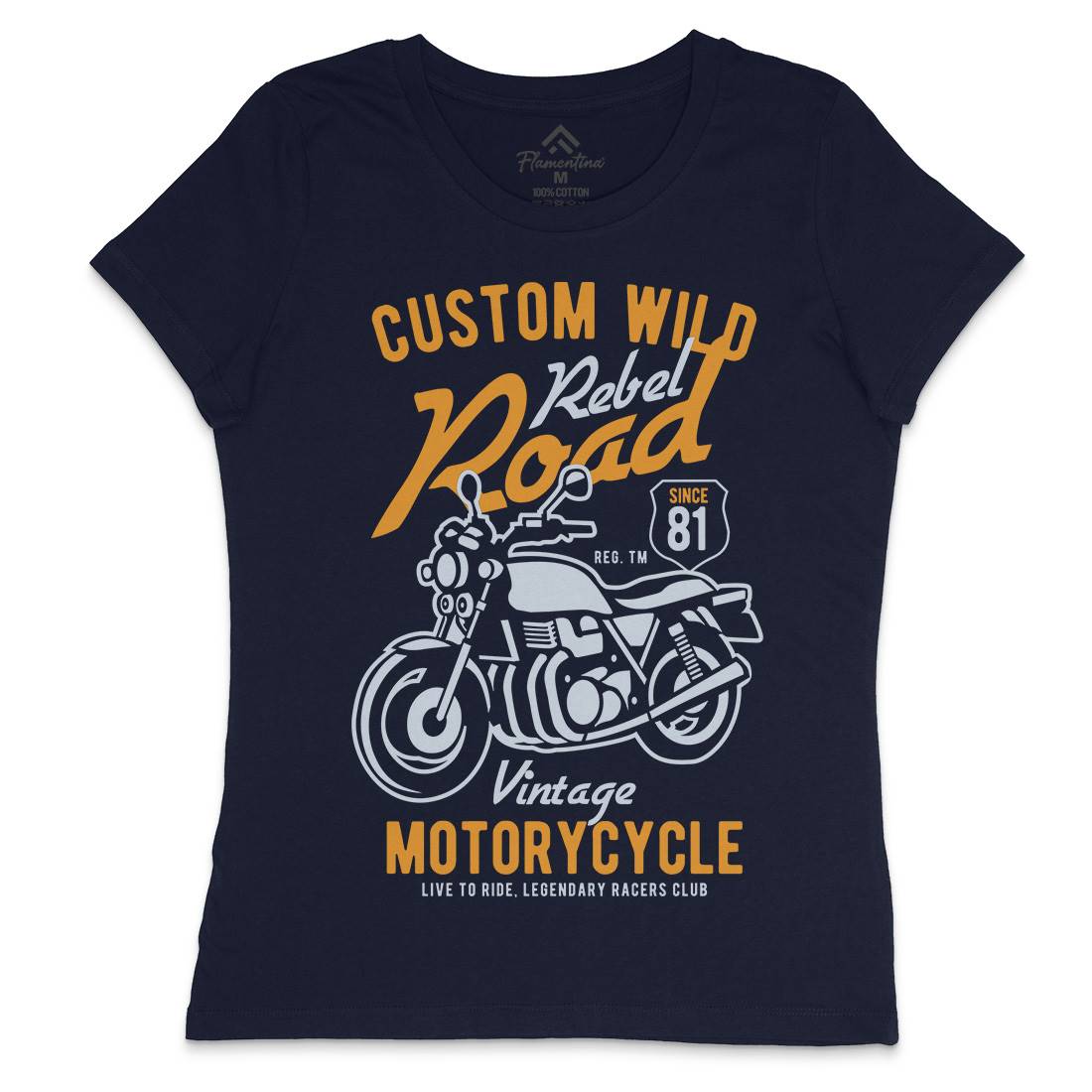 Custom Wild Womens Crew Neck T-Shirt Motorcycles B399