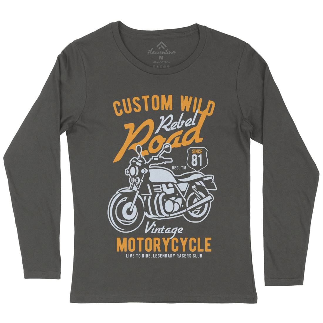 Custom Wild Womens Long Sleeve T-Shirt Motorcycles B399