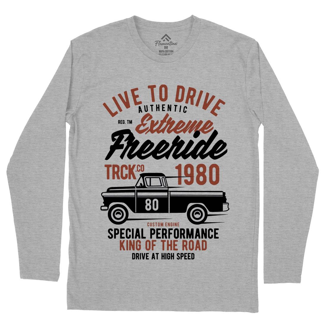 Extreme Freeride Truck Mens Long Sleeve T-Shirt Cars B401