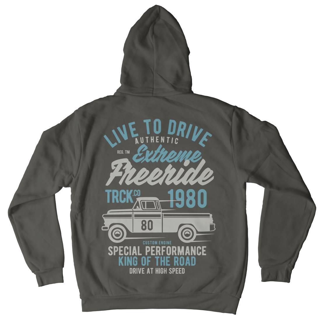 Extreme Freeride Truck Mens Hoodie With Pocket Cars B401