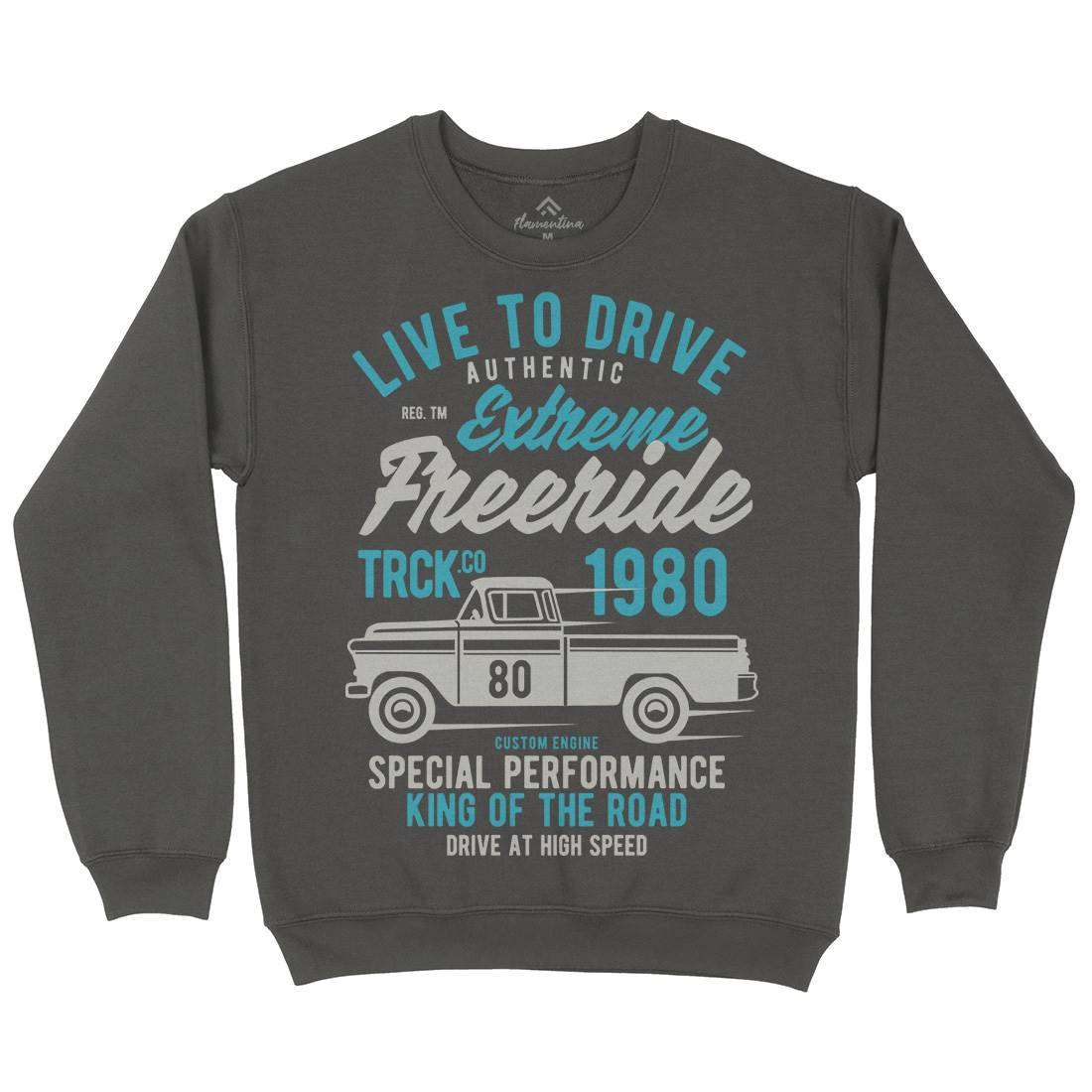 Extreme Freeride Truck Kids Crew Neck Sweatshirt Cars B401