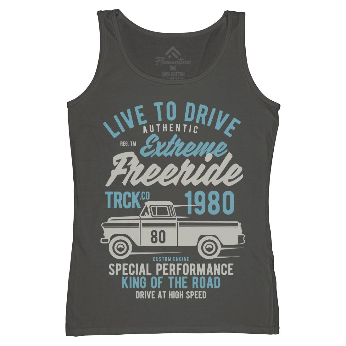 Extreme Freeride Truck Womens Organic Tank Top Vest Cars B401