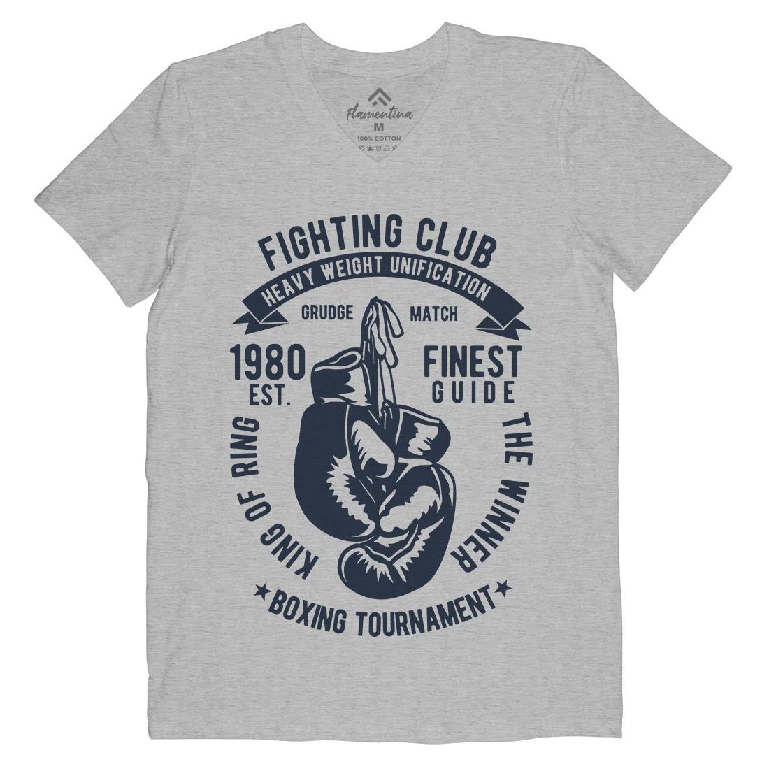 Fighting Club Mens Organic V-Neck T-Shirt Sport B402