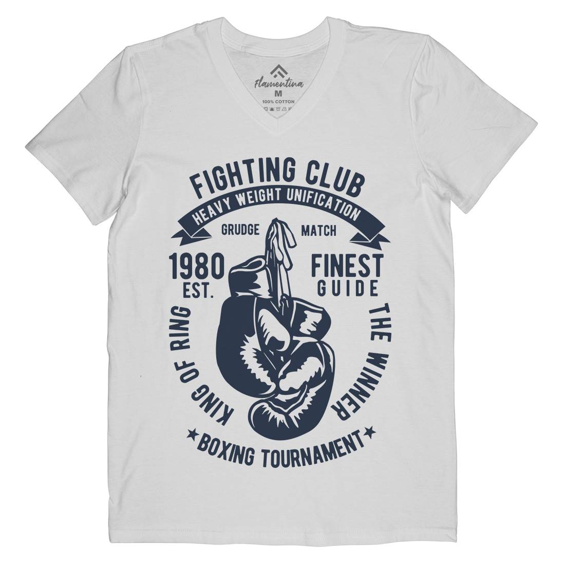 Fighting Club Mens Organic V-Neck T-Shirt Sport B402