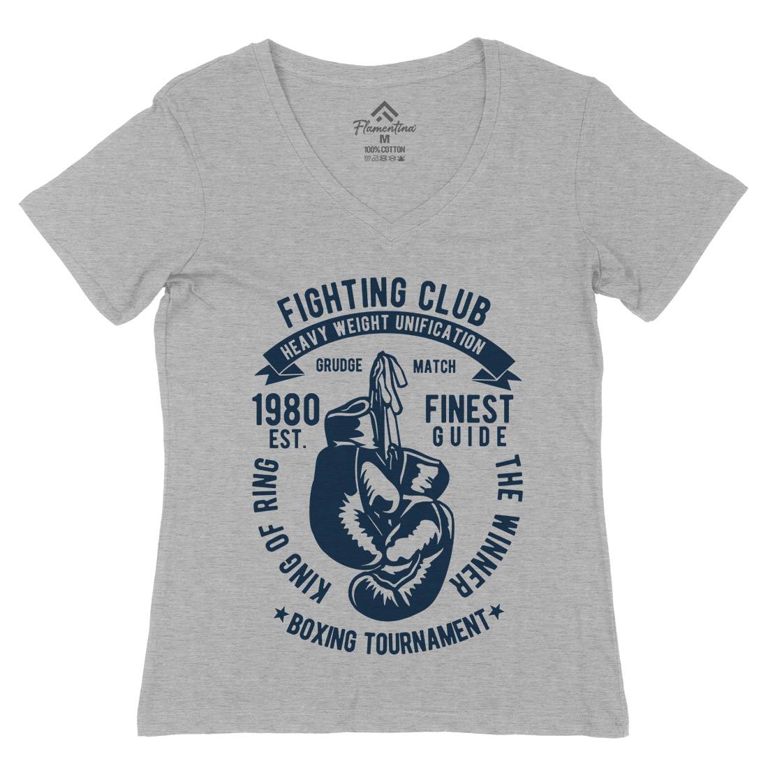Fighting Club Womens Organic V-Neck T-Shirt Sport B402