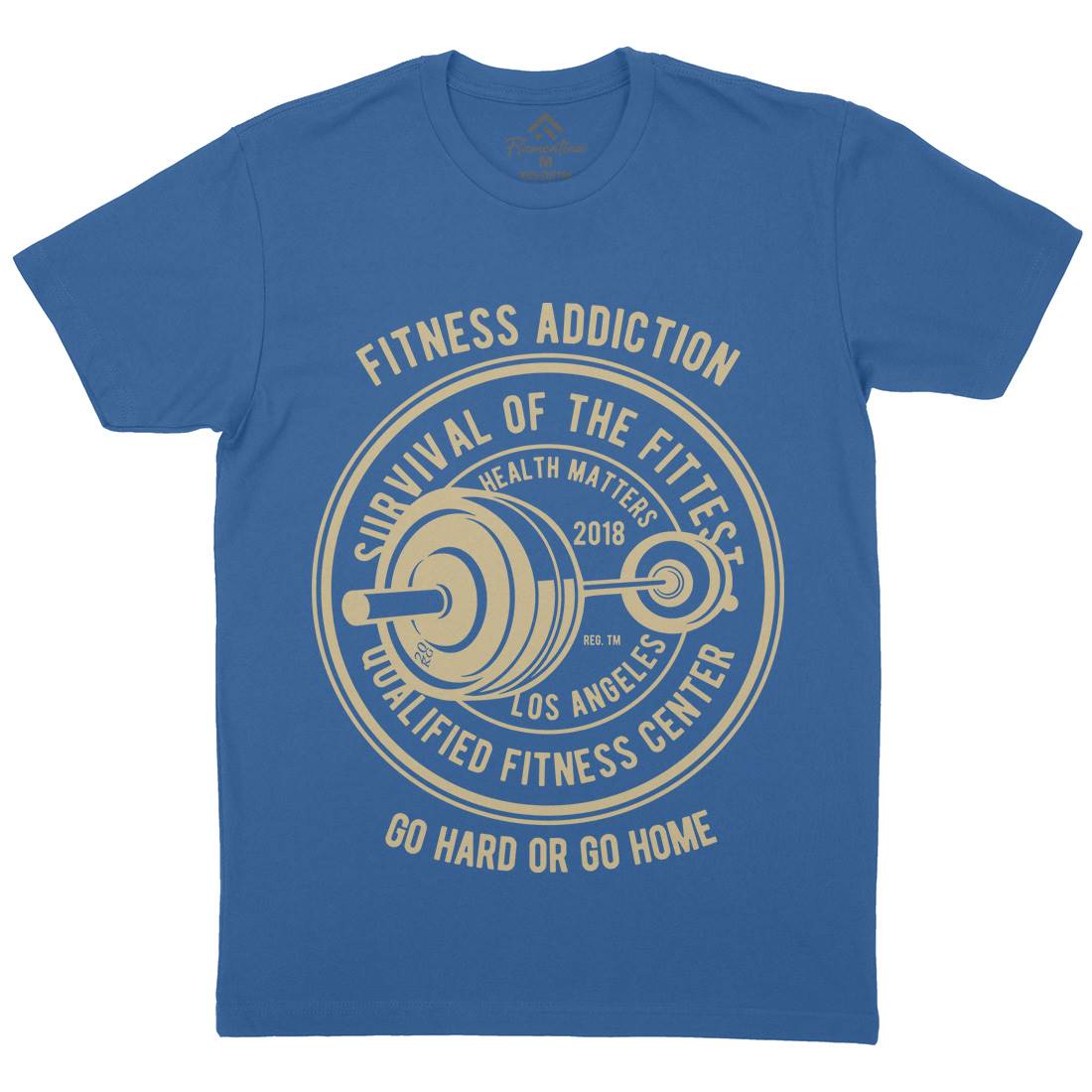 Fitness Addiction Mens Crew Neck T-Shirt Gym B403