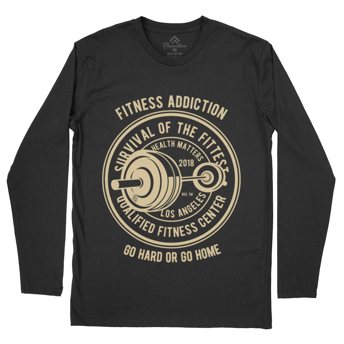 Fitness Addiction Mens Long Sleeve T-Shirt Gym B403
